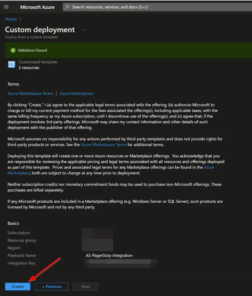 click on “Create”